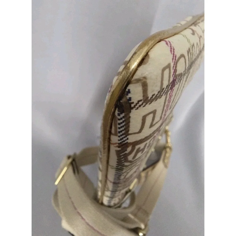 COACH Gold 7x8x1in Signature Graffiti F42239 PVC Small Crossbody w/out BagCharm